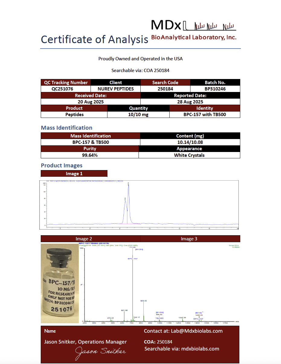 BPC-157/TB-500 BLEND 10mg/10mg WOLVERINE STACK - Image 2